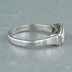 Ring with brilliant cut diamonds up to 0.30ct 14k white gold 3.0 grams