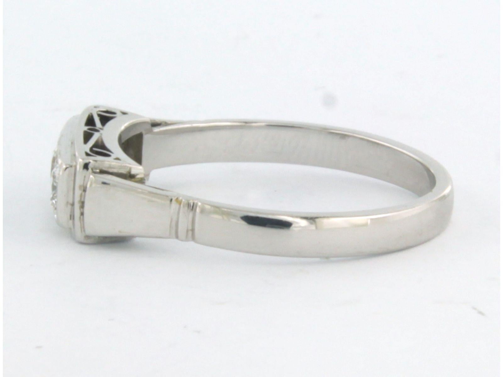 Taglio brillante Anello con diamanti taglio brillante fino a 0,30ct in oro bianco 14k 3,0 grammi in vendita