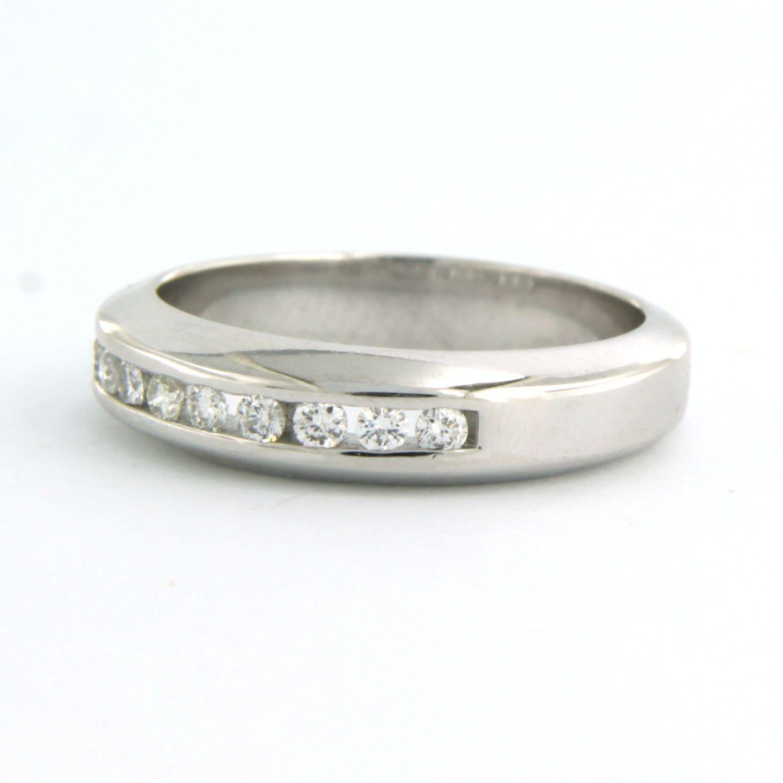 Ring with brilliant cut diamonds up to 0.30ct 14k white gold 5.5 grams In Excellent Condition For Sale In The Hague, ZH