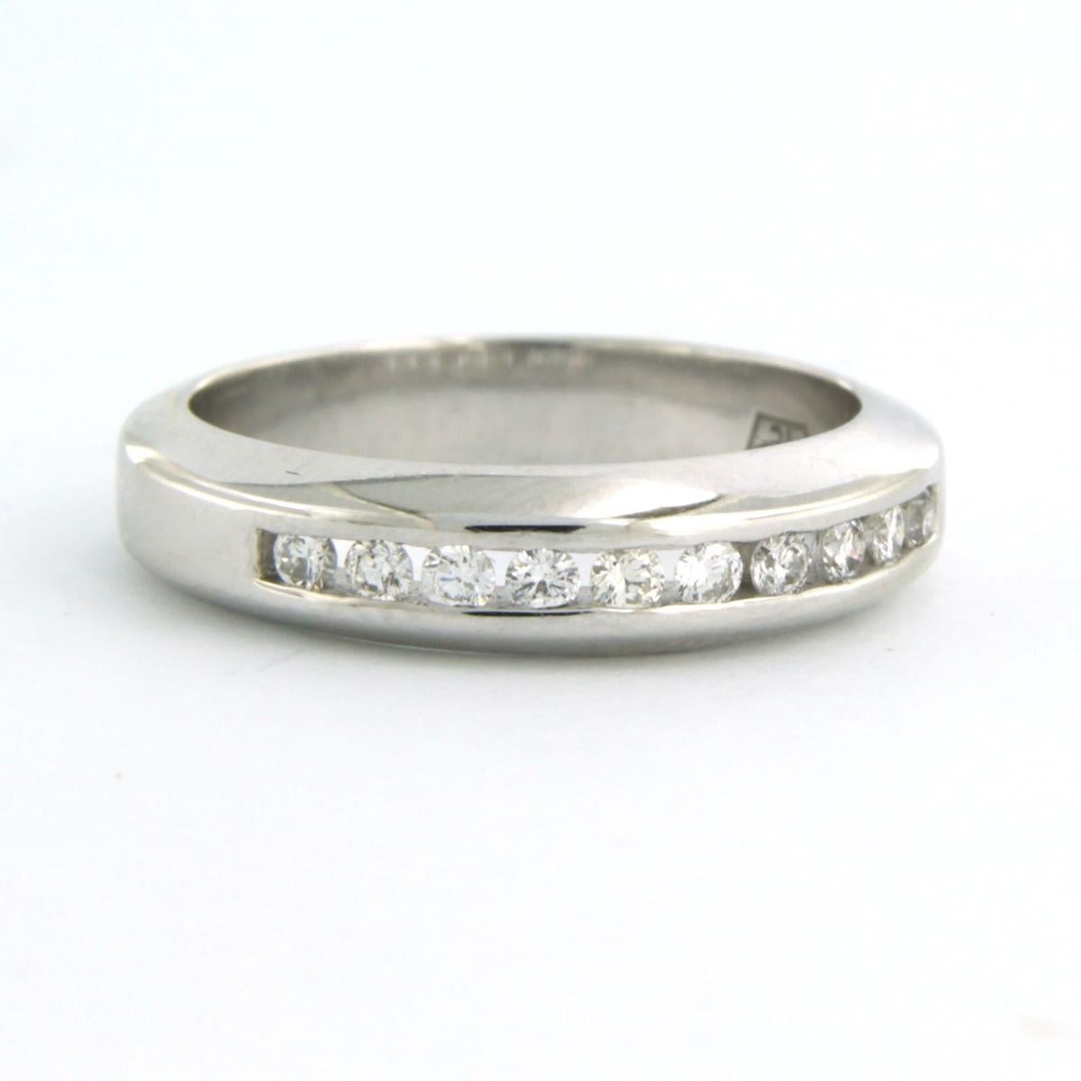 Women's Ring with brilliant cut diamonds up to 0.30ct 14k white gold 5.5 grams For Sale