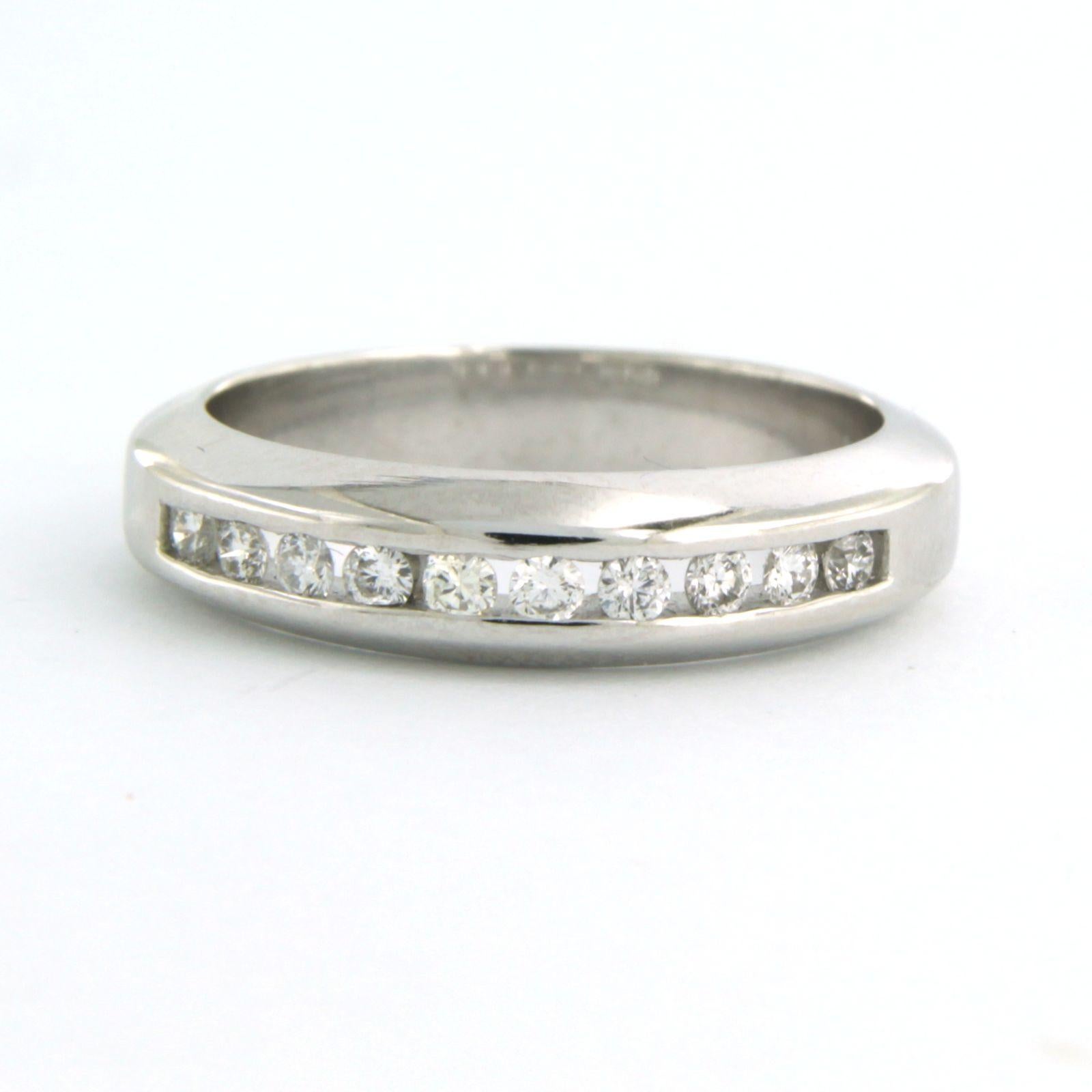 Ring with brilliant cut diamonds up to 0.30ct 14k white gold 5.5 grams For Sale 1