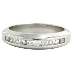 Ring with brilliant cut diamonds up to 0.30ct 14k white gold 5.5 grams