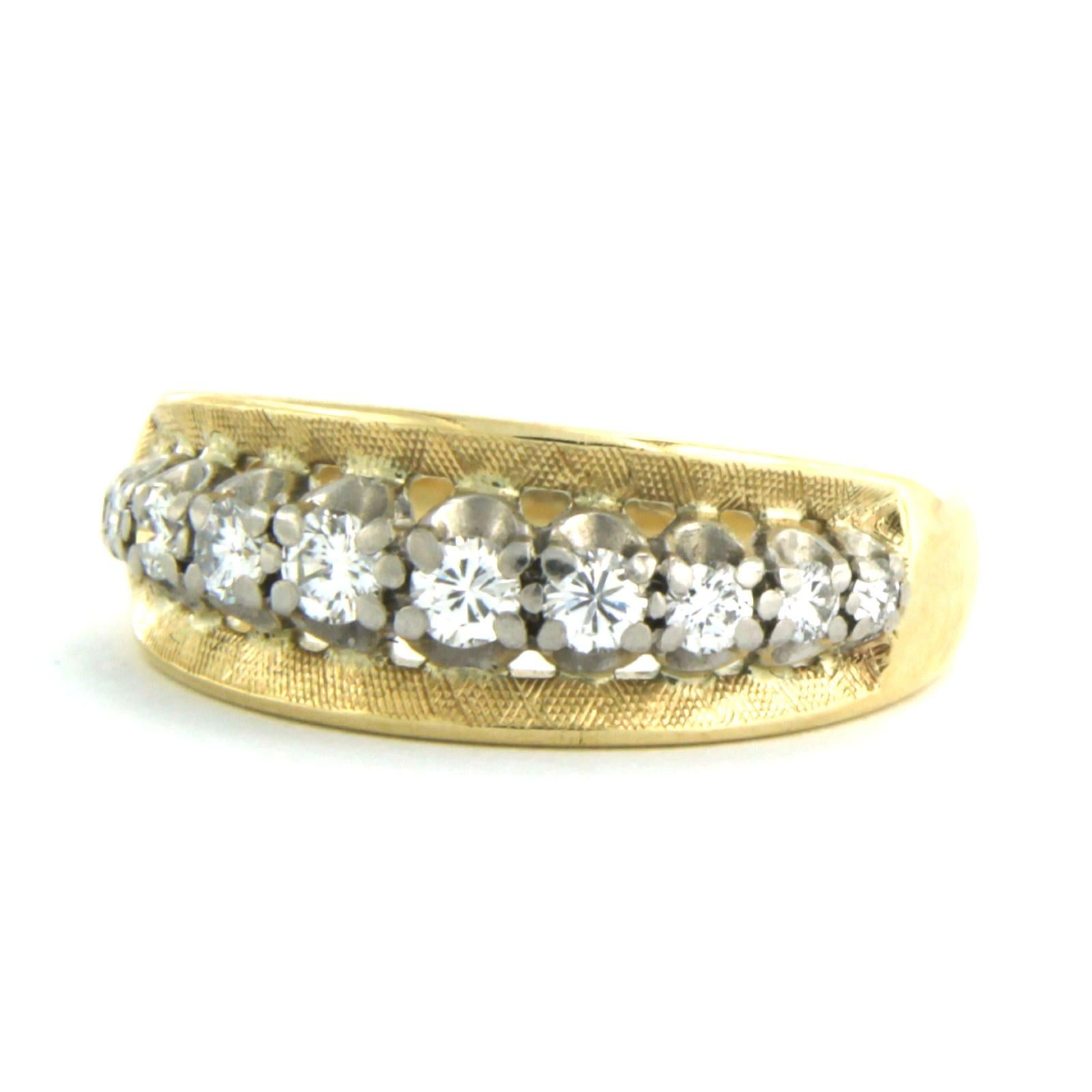 Ring mit Diamanten im Brillantschliff bis zu 0,30ct 18k Bicolor Gold 3,6 Gramm Damen im Angebot