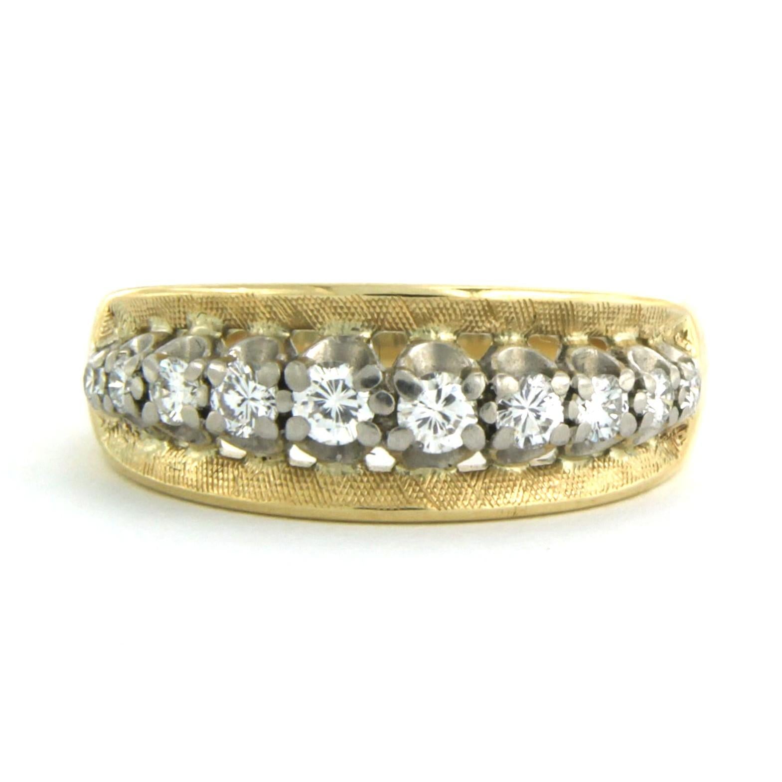 Ring mit Diamanten im Brillantschliff bis zu 0,30ct 18k Bicolor Gold 3,6 Gramm im Angebot 2