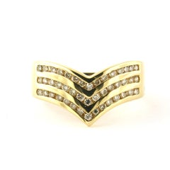 Ring with brilliant cut diamonds up to 0.30ct 18k gold 5.0 grams