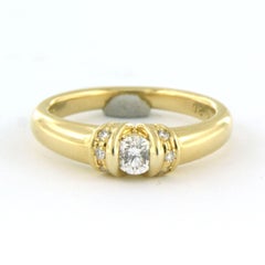 Ring with brilliant cut diamonds up to 0.31ct 18k gold 4.8 grams
