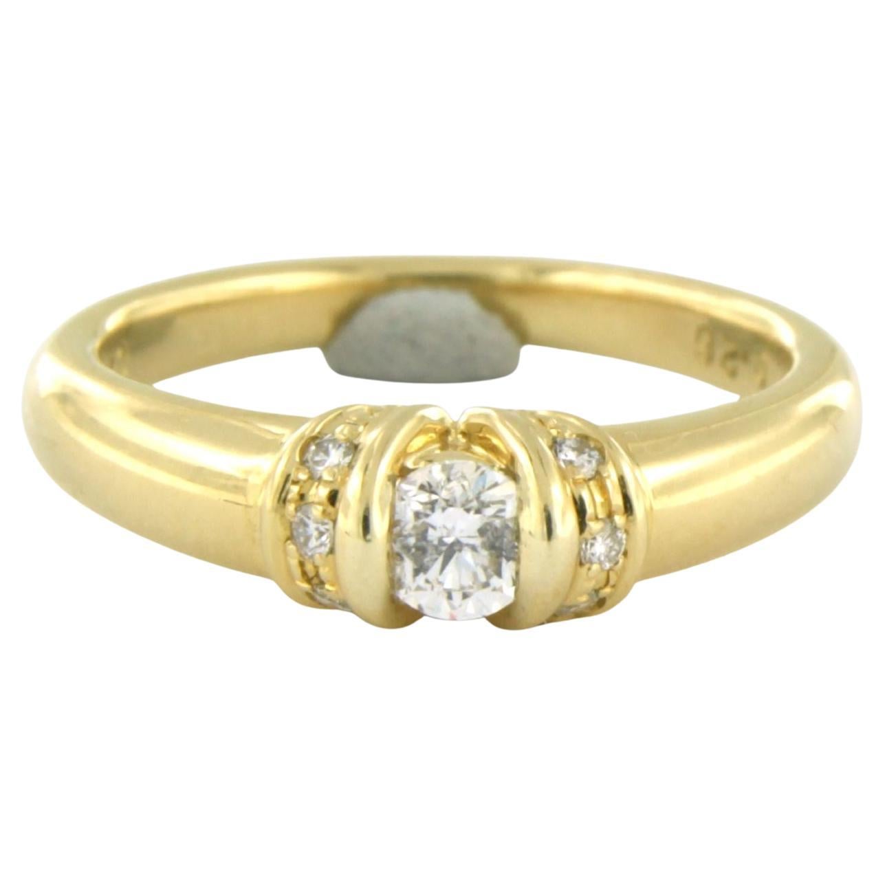 Bague avec diamants taille brillant jusqu'à 0,31ct Or 18k 4,8 grammes