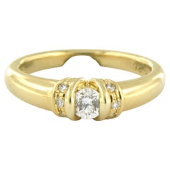 Ring mit Diamanten im Brillantschliff bis zu 0,31ct 18k Gold 4,8 Gramm