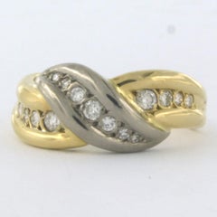 Ring with brilliant cut diamonds up to 0.31ct 18k gold 6.8 grams