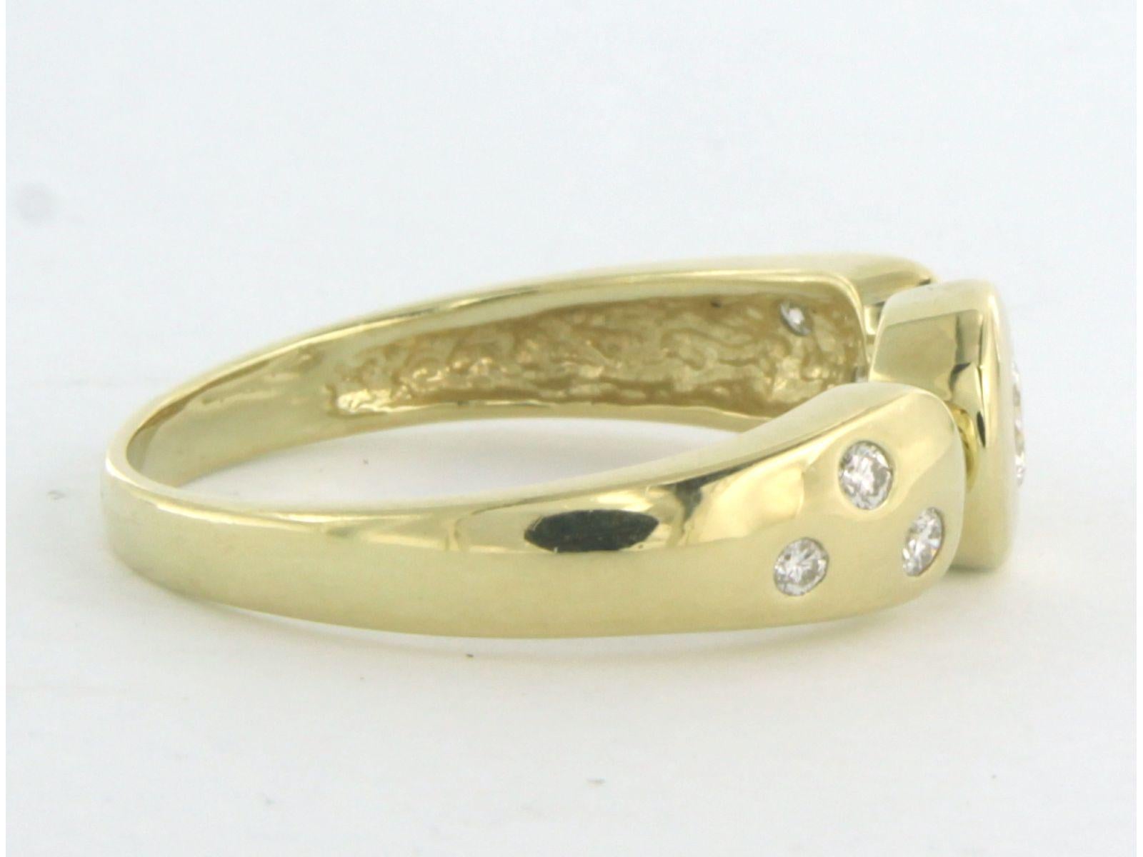 Ring mit Diamanten im Brillantschliff bis zu 0,32ct 14k Gold 4,2 Gramm (Moderne) im Angebot