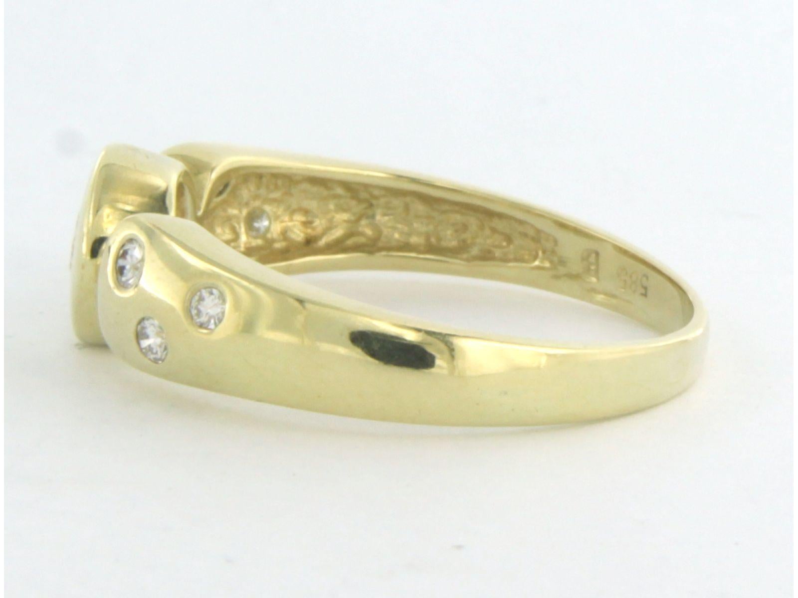 Ring mit Diamanten im Brillantschliff bis zu 0,32ct 14k Gold 4,2 Gramm im Zustand „Hervorragend“ im Angebot in The Hague, ZH