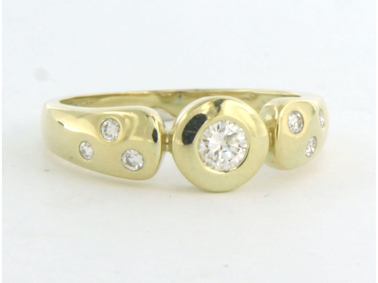 Ring mit Diamanten im Brillantschliff bis zu 0,32ct 14k Gold 4,2 Gramm im Angebot 2