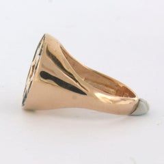 Ring with brilliant cut diamonds up to 0.32ct 18k pink gold 5.7 grams
