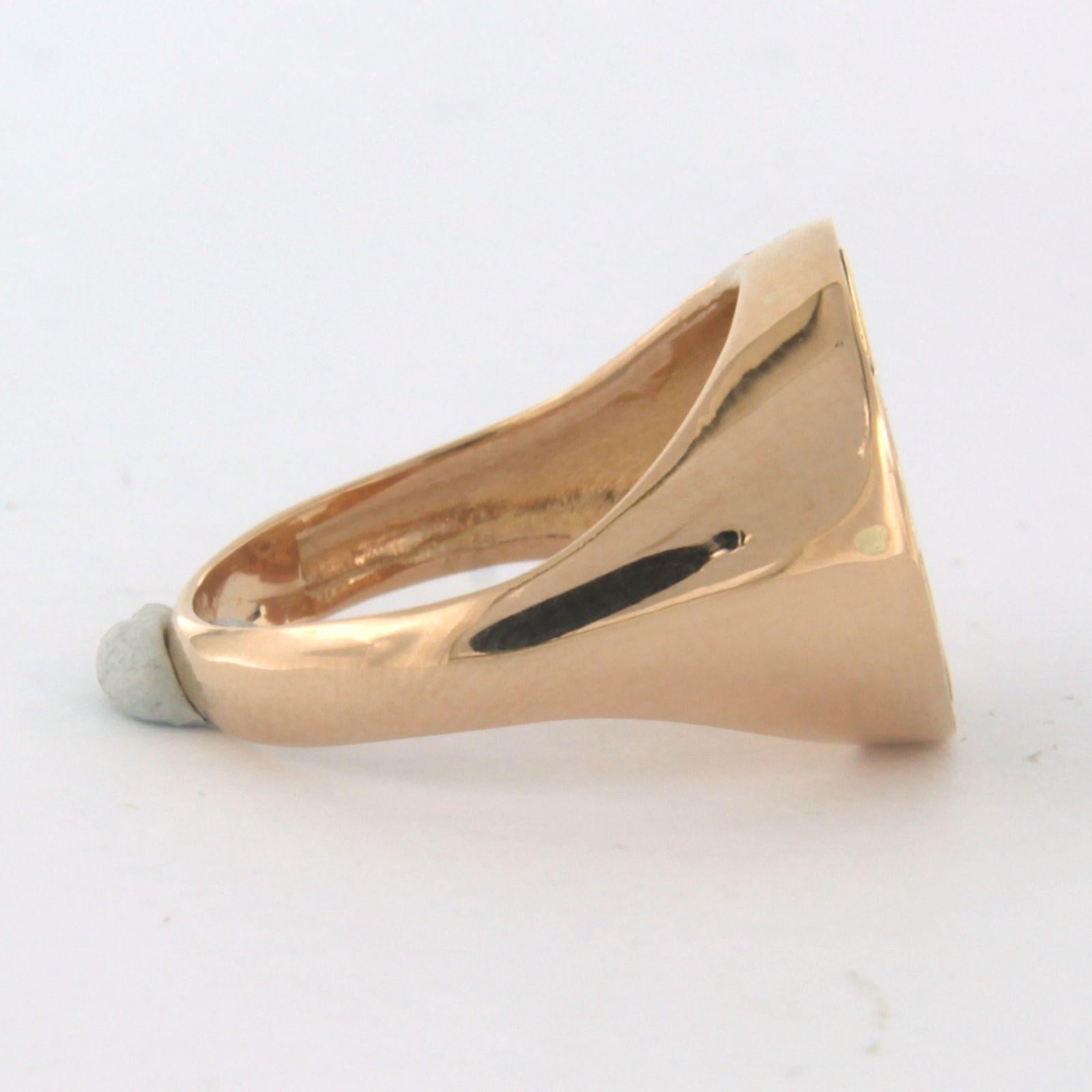 Donna Anello con diamanti taglio brillante fino a 0,32ct in oro rosa 18k 5,7 grammi in vendita