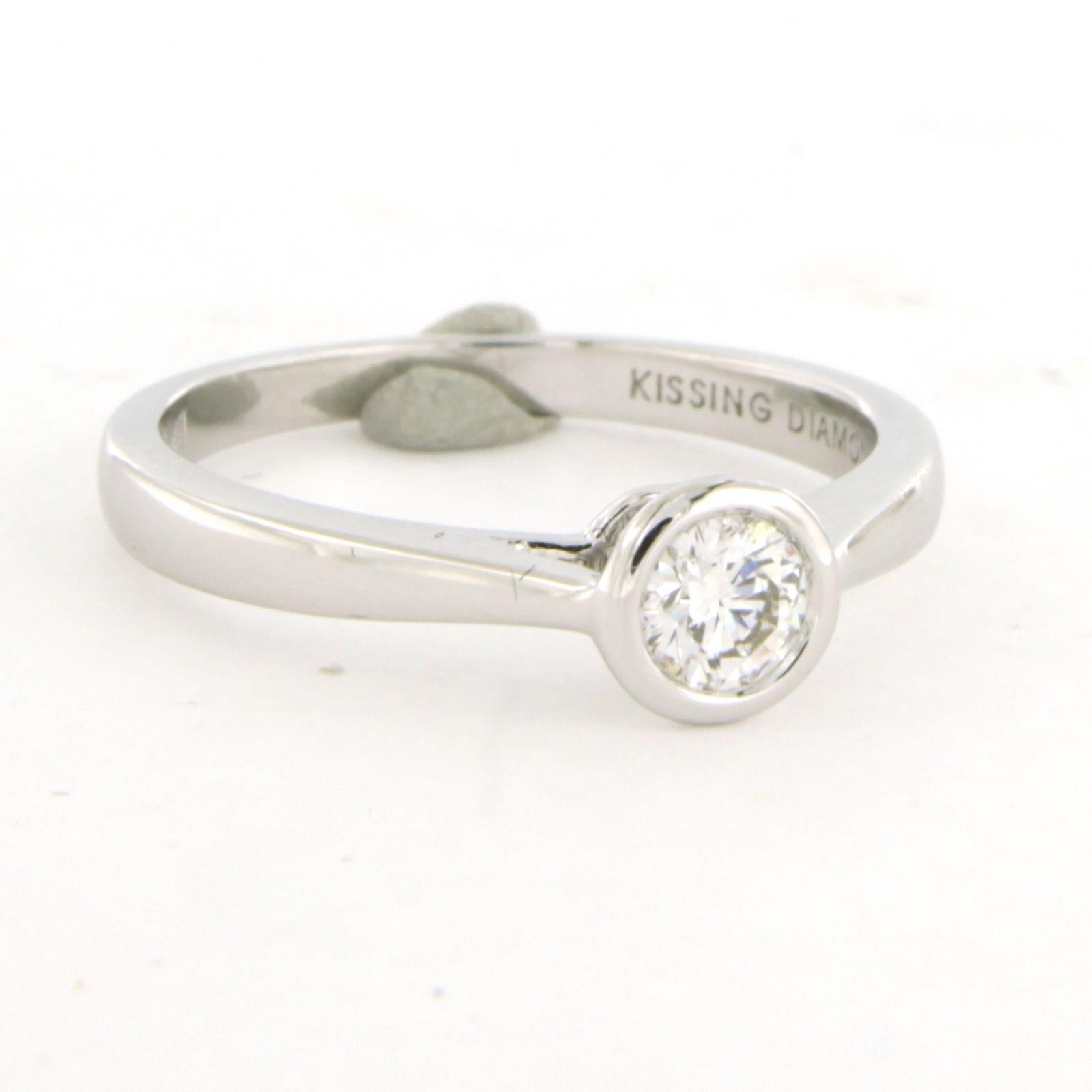 Women's Ring with brilliant cut diamonds up to 0.33ct 18k white gold 2.8 grams For Sale