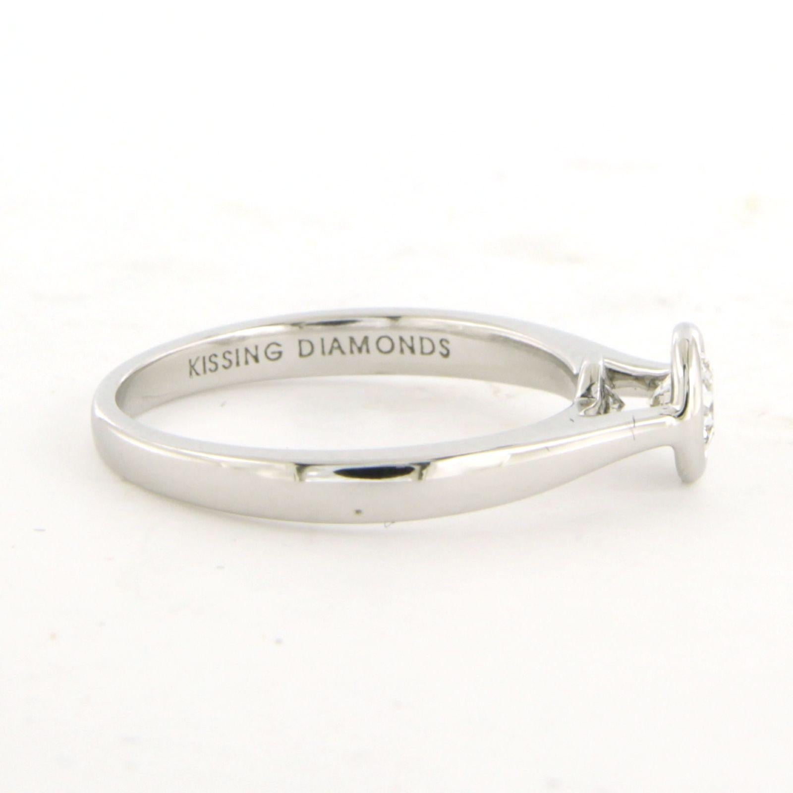 Ring with brilliant cut diamonds up to 0.33ct 18k white gold 2.8 grams For Sale 1