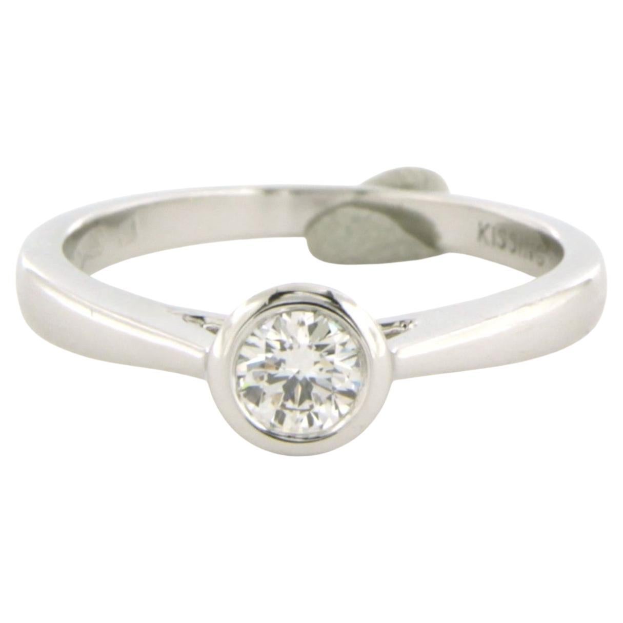 Ring with brilliant cut diamonds up to 0.33ct 18k white gold 2.8 grams For Sale