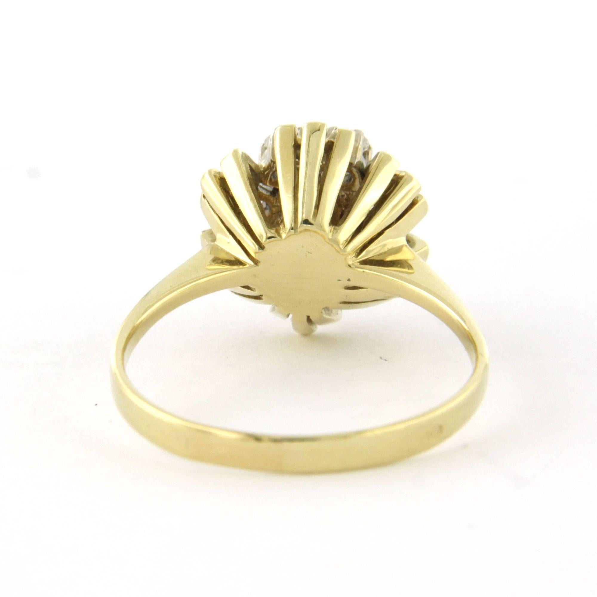 Ring mit Diamanten im Brillantschliff bis zu 0,35ct 14k Bicolor Gold 4,2 Gramm im Zustand „Hervorragend“ im Angebot in The Hague, ZH