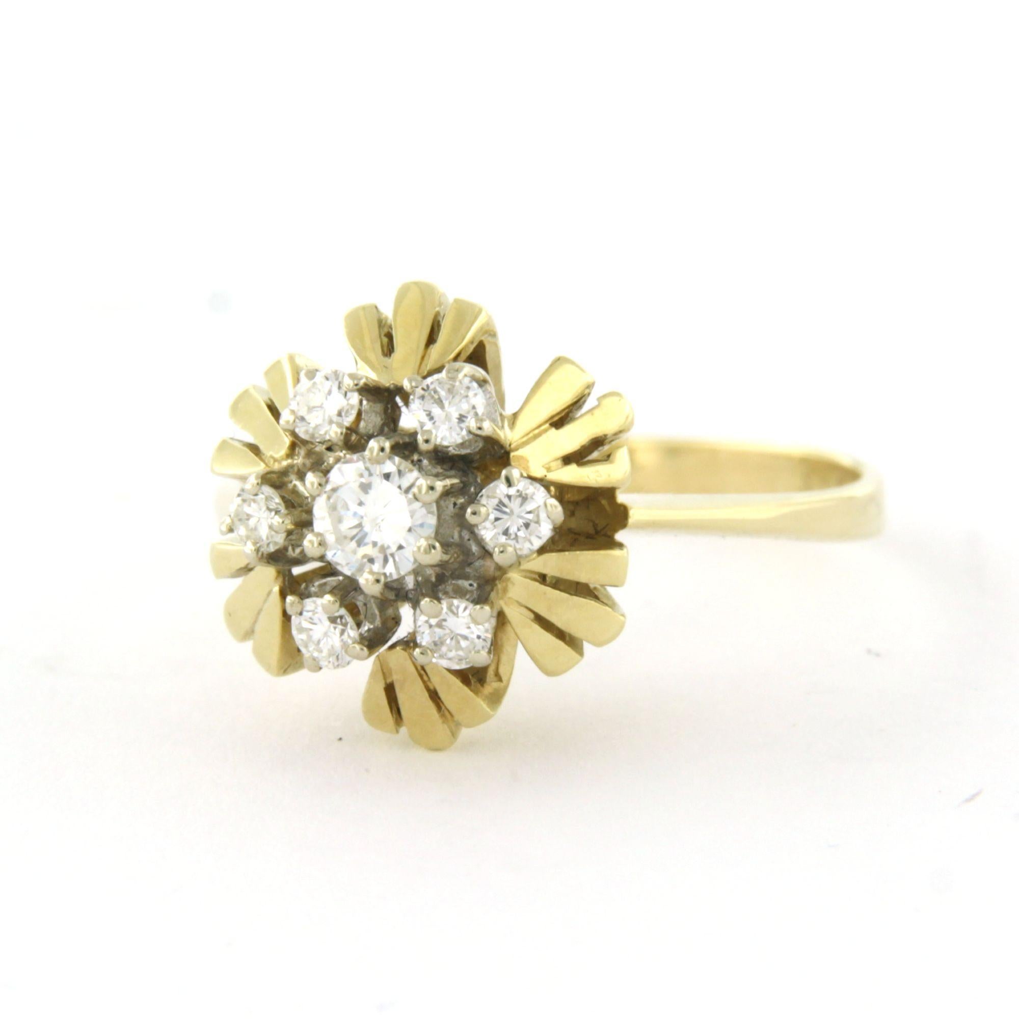 Ring mit Diamanten im Brillantschliff bis zu 0,35ct 14k Bicolor Gold 4,2 Gramm im Angebot 2