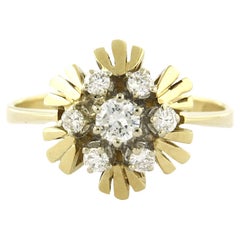 Bague avec diamants taille brillant jusqu'à 0,35ct Or bicolore 14k 4,2 grammes