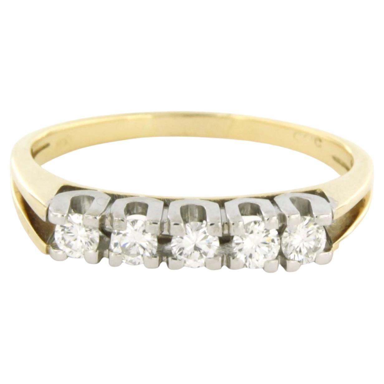 Bague avec diamants taille brillant jusqu'à 0,35ct or 14k 3,2 grammes