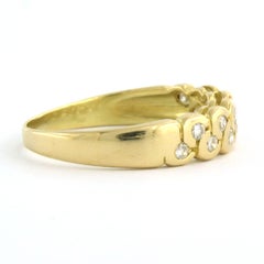 Ring with brilliant cut diamonds up to 0.36ct 18k gold 2.9 grams