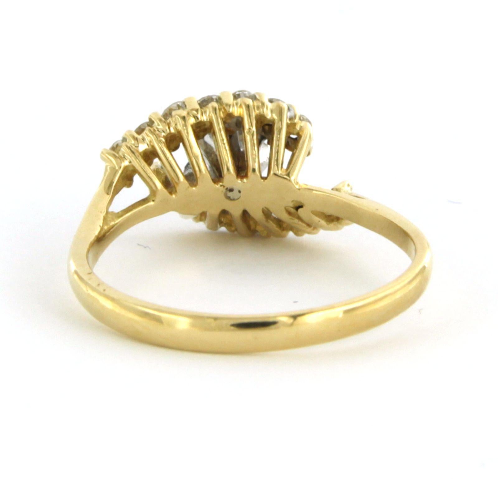 Ring mit Diamanten im Brillantschliff bis zu 0,40ct 18k Gold 1,8 Gramm Damen im Angebot