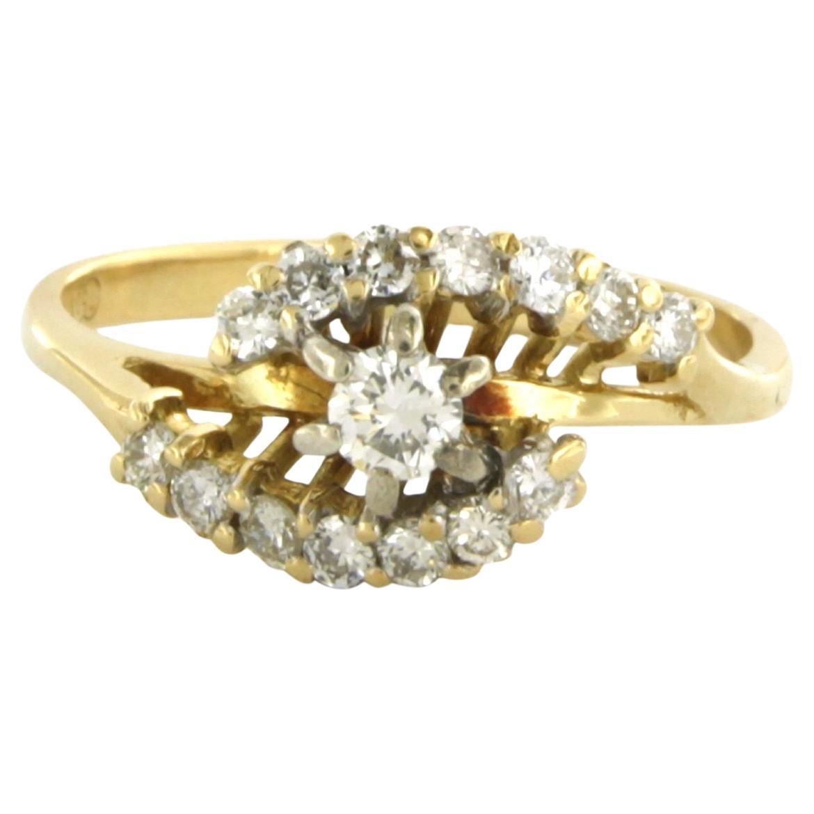 Bague avec diamants taille brillant jusqu'à 0,40ct Or 18k 1,8 grammes