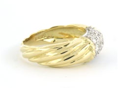 Ring with brilliant cut diamonds up to 0.40ct 18k gold 4.6 grams
