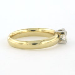Anello con diamanti taglio brillante fino a 0,42 carati 4,8 grammi in oro 14k bicolore