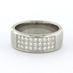 Bague avec diamants taille brillant jusqu'à 0,44ct Or blanc 14k 10,0 grammes