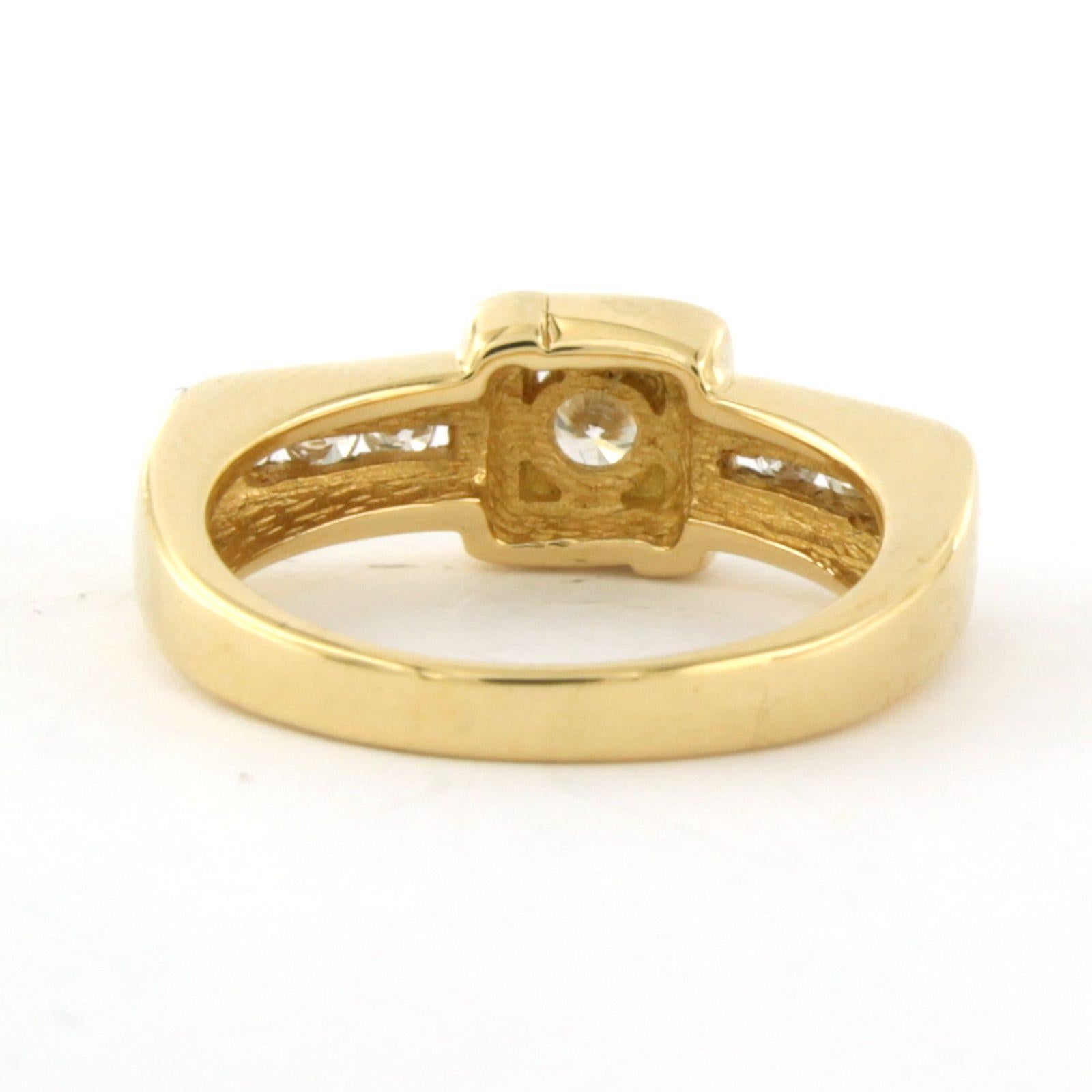 Bague avec diamants taille brillant Up & Up 0.44ct Or jaune 18k Pour femmes en vente