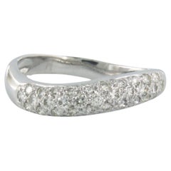 Ring with brilliant cut diamonds up to 0.45ct 18k white gold