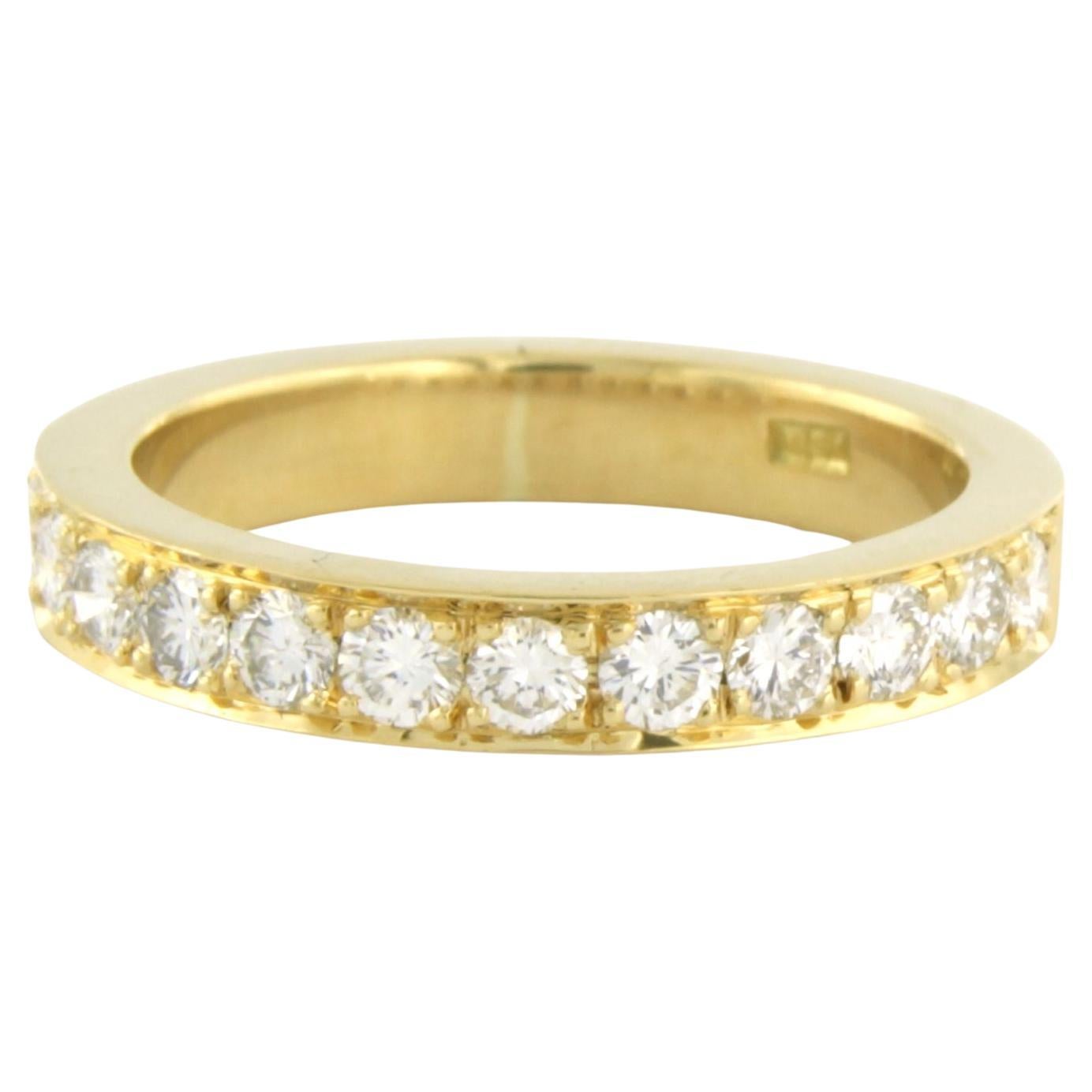 Ring with brilliant cut diamonds up to 0.45ct 18k yellow gold