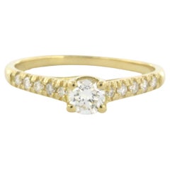 Ring with brilliant cut diamonds up to 0.46ct 18k yellow gold