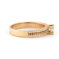 Ring with brilliant cut diamonds up to 0.48ct 18k pink gold 4.1 grams