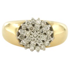 Anillo con diamantes talla brillante de hasta 0,50 ct Oro bicolor de 14k 7,5 gramos