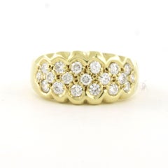 Ring with brilliant cut diamonds up to 0.50ct 14k gold 4.8 grams