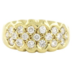 Ring with brilliant cut diamonds up to 0.50ct 14k gold 4.8 grams