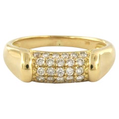 Ring mit Diamanten im Brillantschliff bis zu 0,50ct 18k Gold 4,9 Gramm