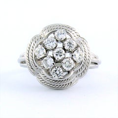 Ring with brilliant cut diamonds up to 0.50ct 18k white gold 5.0 grams