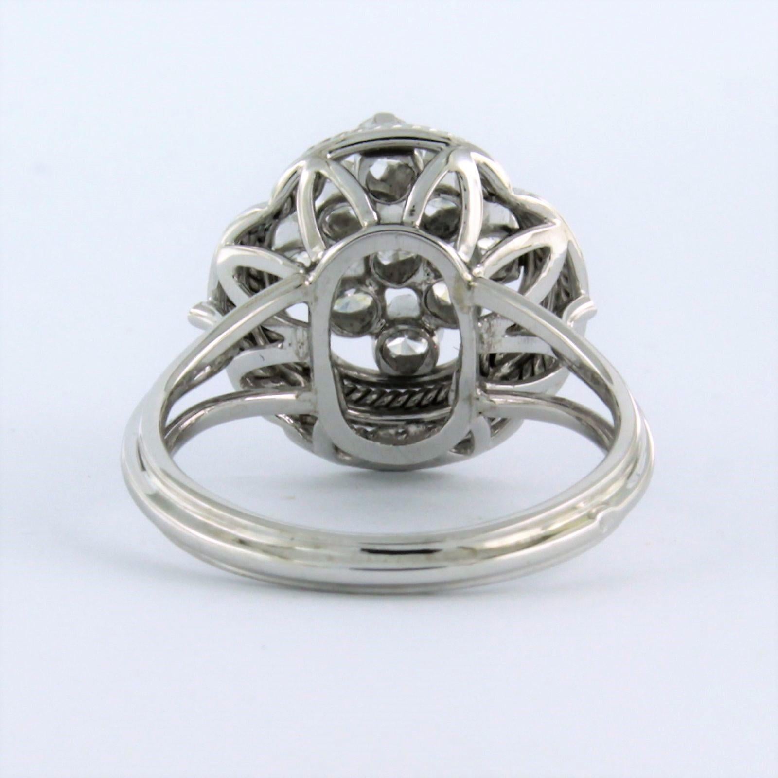 Ring mit Diamanten im Brillantschliff bis zu 0,50ct 18k Weißgold 5,0 Gramm Damen im Angebot