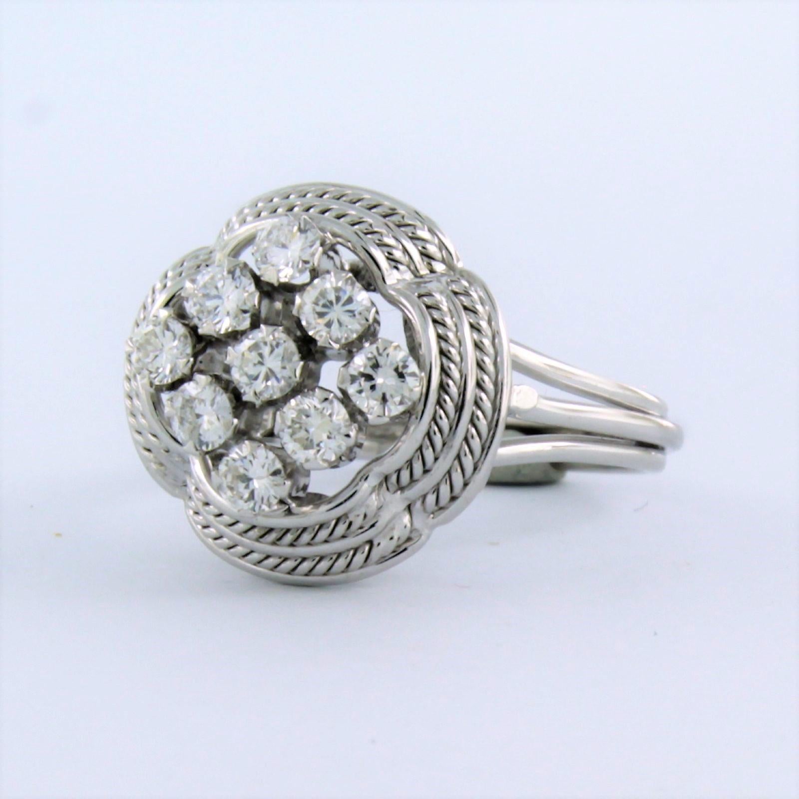 Ring mit Diamanten im Brillantschliff bis zu 0,50ct 18k Weißgold 5,0 Gramm im Angebot 1