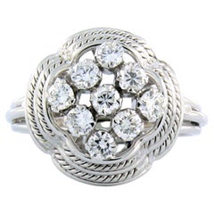 Ring mit Diamanten im Brillantschliff bis zu 0,50ct 18k Weißgold 5,0 Gramm