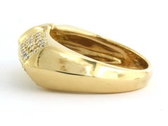 RIng with brilliant cut diamonds up to 0.50ct 18k yellow gold 8.8 grams