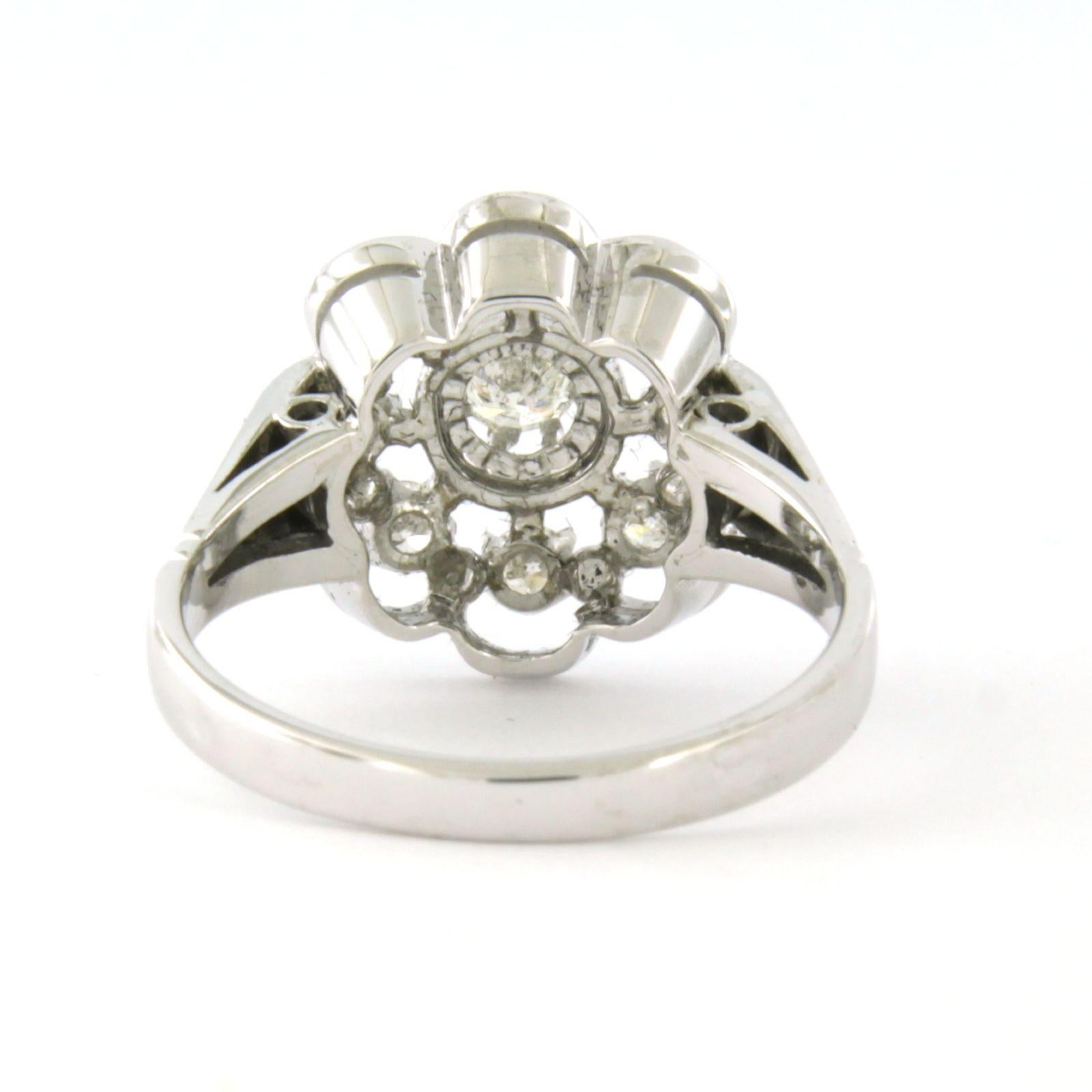 Ring mit Diamanten im Brillantschliff bis zu 0,52ct 18k Weißgold 5,0 Gramm im Zustand „Hervorragend“ im Angebot in The Hague, ZH