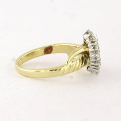Ring with brilliant cut diamonds up to 0.55ct 14k gold 4.0 grams