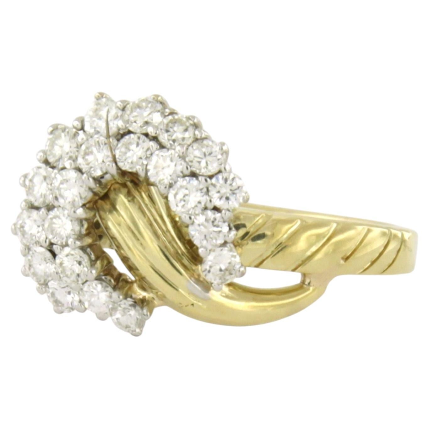 Ring mit Diamanten im Brillantschliff bis zu 0,55 Karat, 14-karätiges Gold, 4,0 Gramm