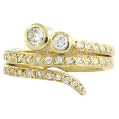 Bague avec diamants taille brillant jusqu'à 0,55ct Or 18k 7,2 grammes