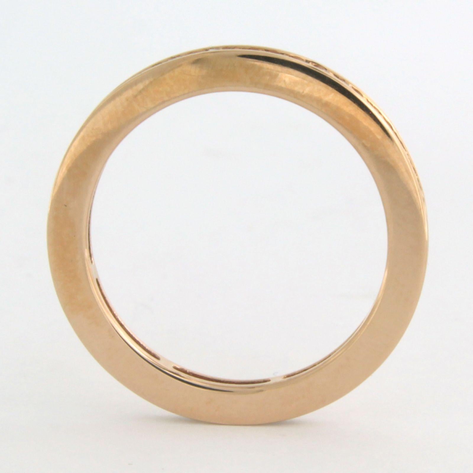 Ring mit Diamanten im Brillantschliff bis zu 0,56ct 18k Rotgold 4,1 Gramm im Angebot 1